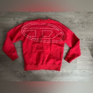 Diesel S-Rob-Megoval-D Red Cotton Sweatshirt with Back
Oval D Logo size XL